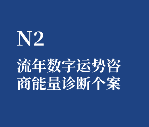 个人单选 N2 流年数字运势咨商能量诊断个案