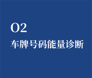 个人单选 O2 车牌号码能量诊断