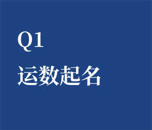 个人单选 Q1 运数起名